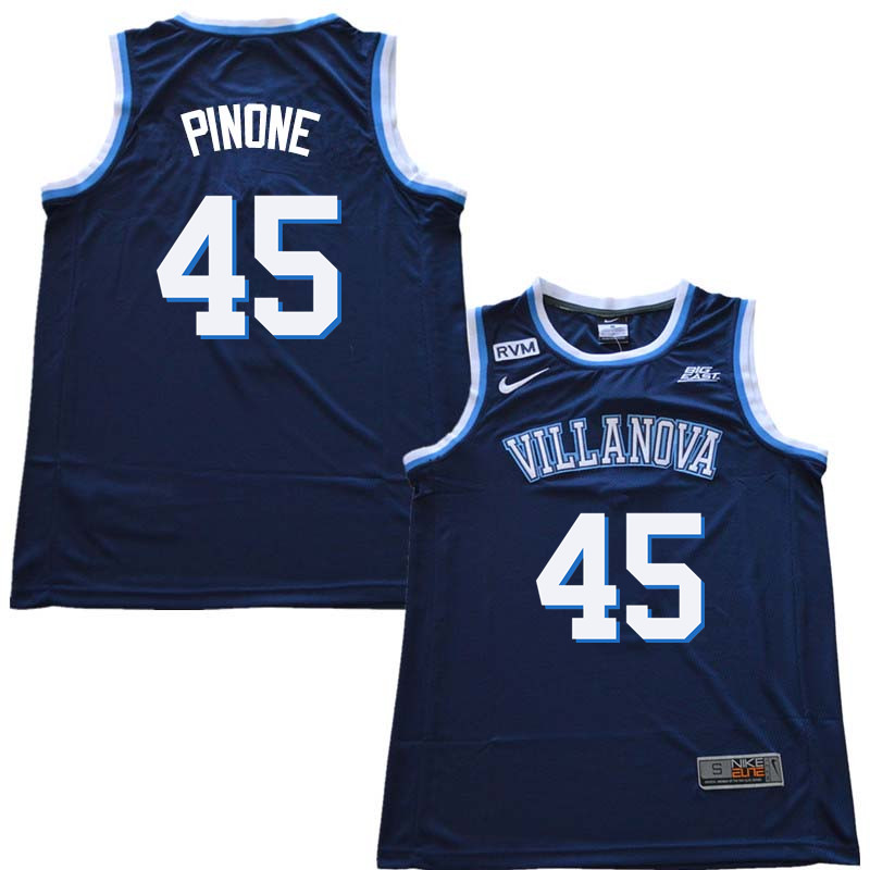 2018 Men #45 John Pinone Willanova Wildcats College Basketball Jerseys Sale-Navy - Click Image to Close